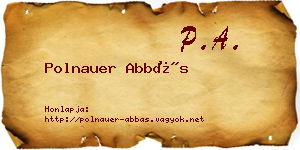 Polnauer Abbás névjegykártya